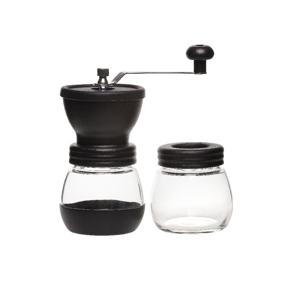 Moedor de Café Triturador Manual com pote de vidro