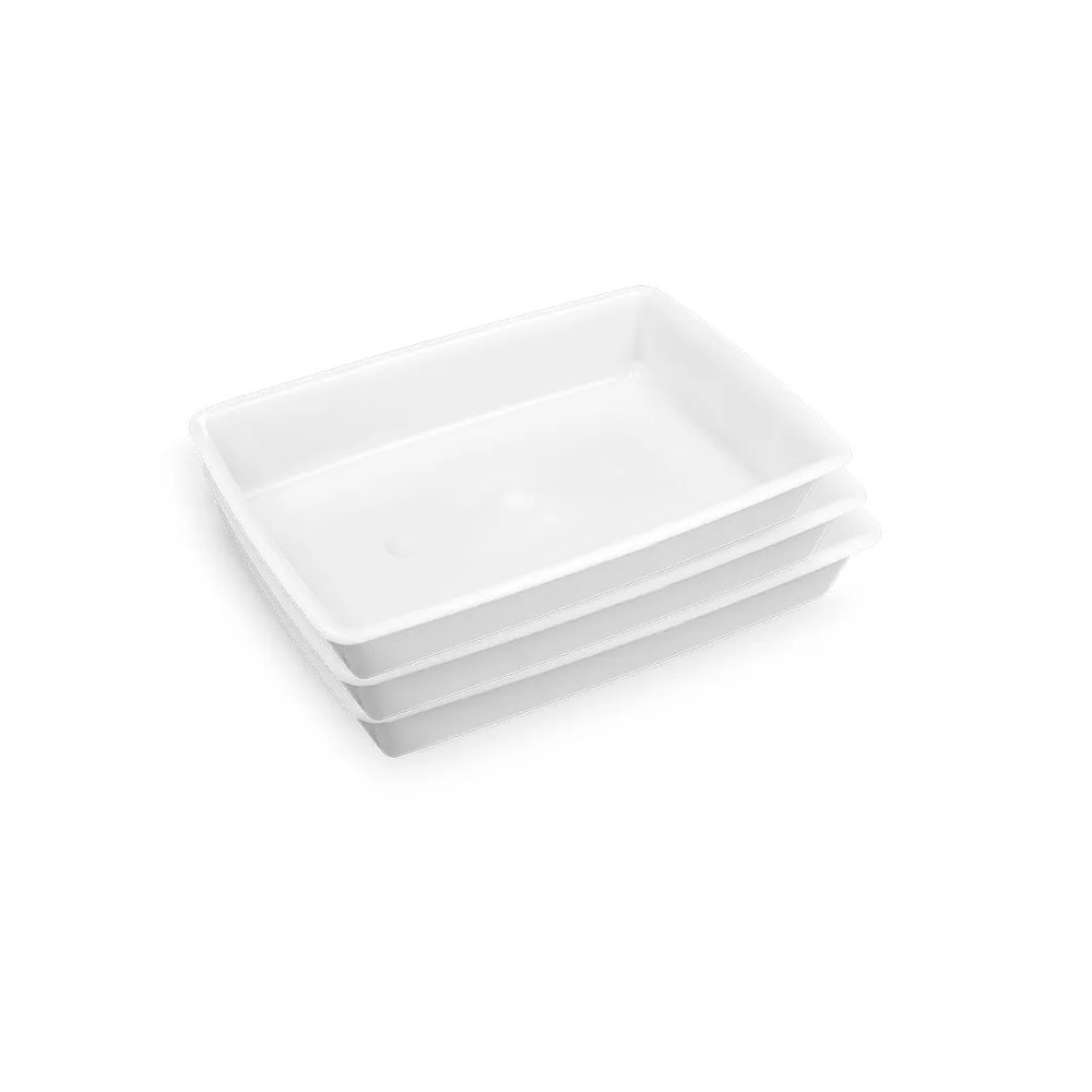 Kit 3 Bandejas Plásticas 17L